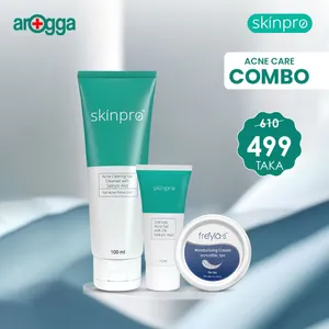 Acne Combo: Skinpro Acne Clearing Cleanser 100ml + Ultimate Acne Gel 15ml + Freyias Moisturizing Cream 50ml